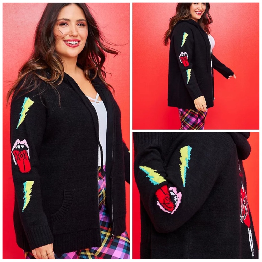 Torrid Betsey Johnson Zip Up Hoodie Sweater